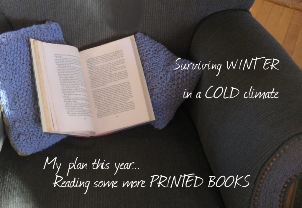 printed books in arm chair in 3 great ways to beat the winter blues by Linn Chapel