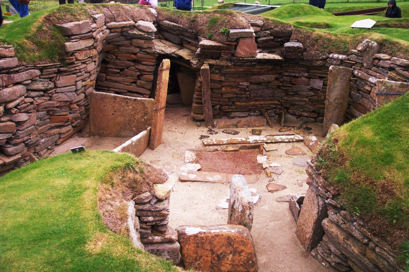 Ancient Dwelling  in Skara Brae - Scotland - Orkney Main Isle 