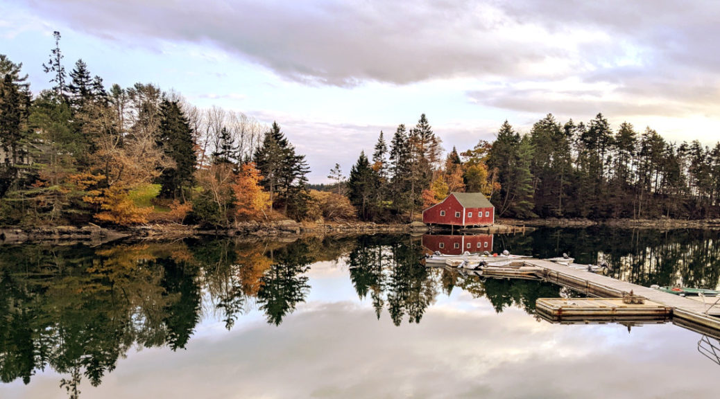beautiful autumn view of the nearby cove